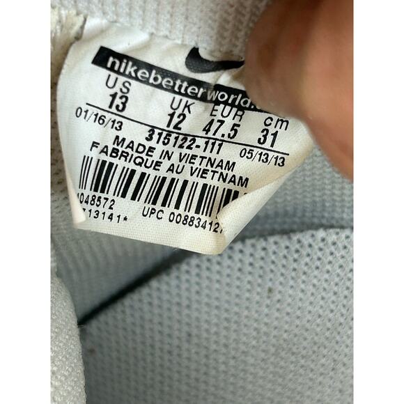 Men's 13 Nike Air Force One Customized Red Blue Flames Rose GUC - Picture 8 of 13